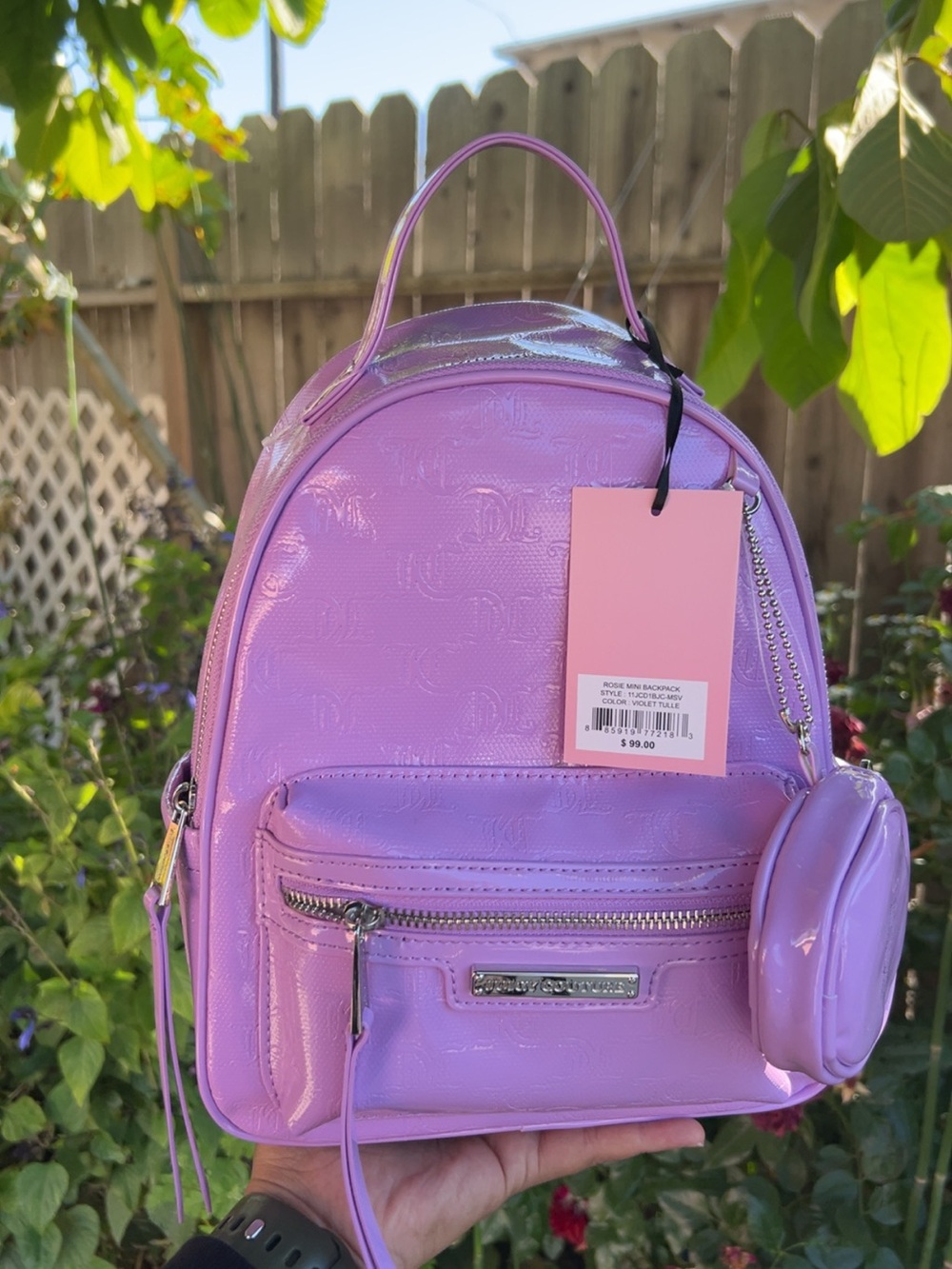 Juicy Couture Lavender Patent Mini Backpack - Picture 2 of 6
